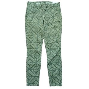 Khakis by Gap skinny Mini Green Abstract Print pants size 00‎